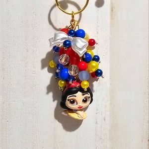 Colorful Beaded Keychain with Character Charm